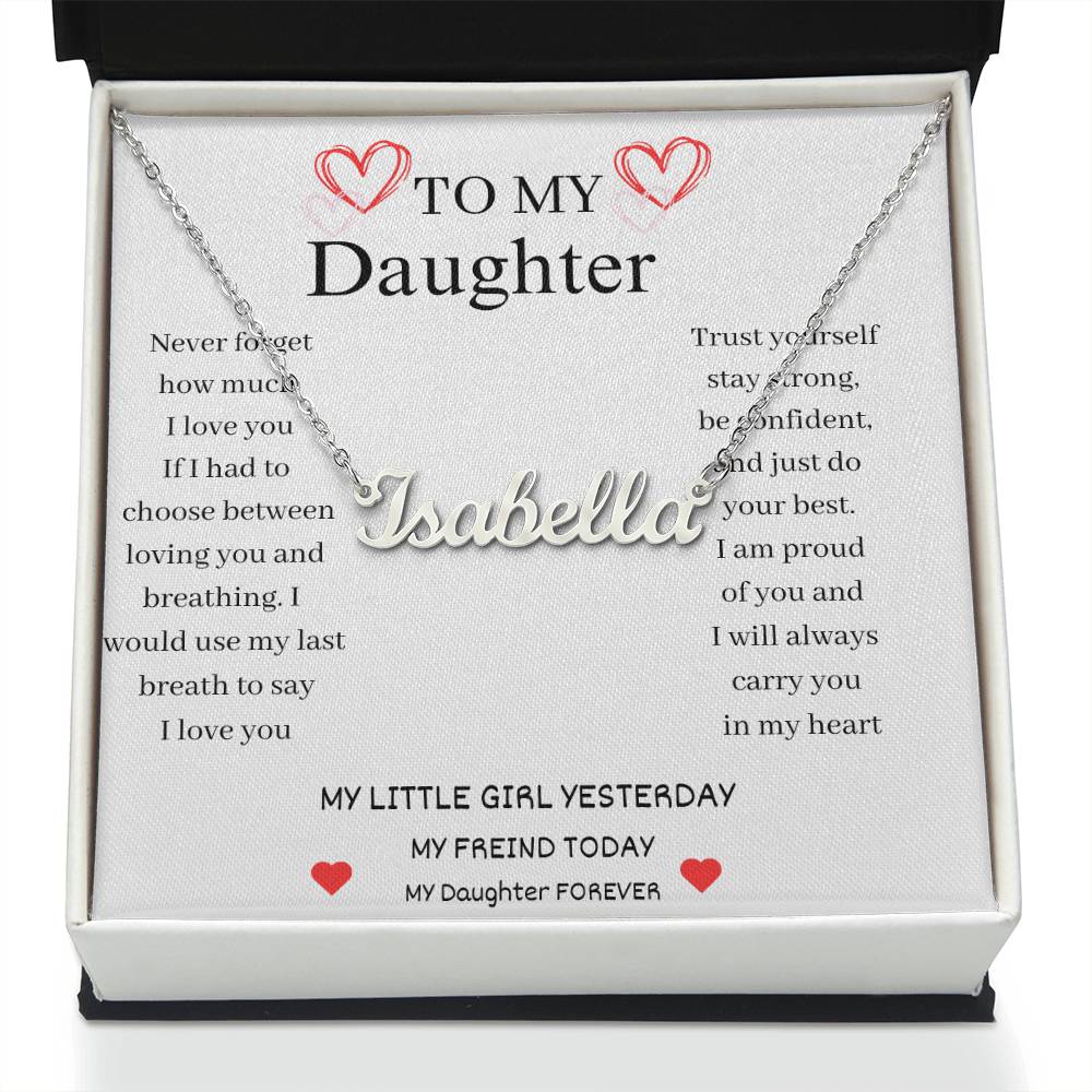 My Little Girl Yesterday Horizontal Necklace