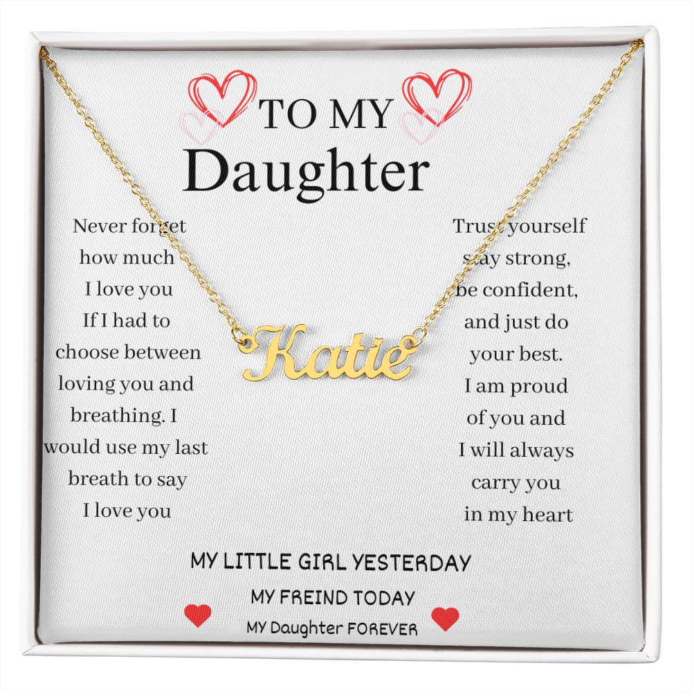 My Little Girl Yesterday Horizontal Necklace