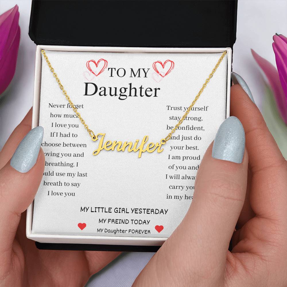 My Little Girl Yesterday Horizontal Necklace