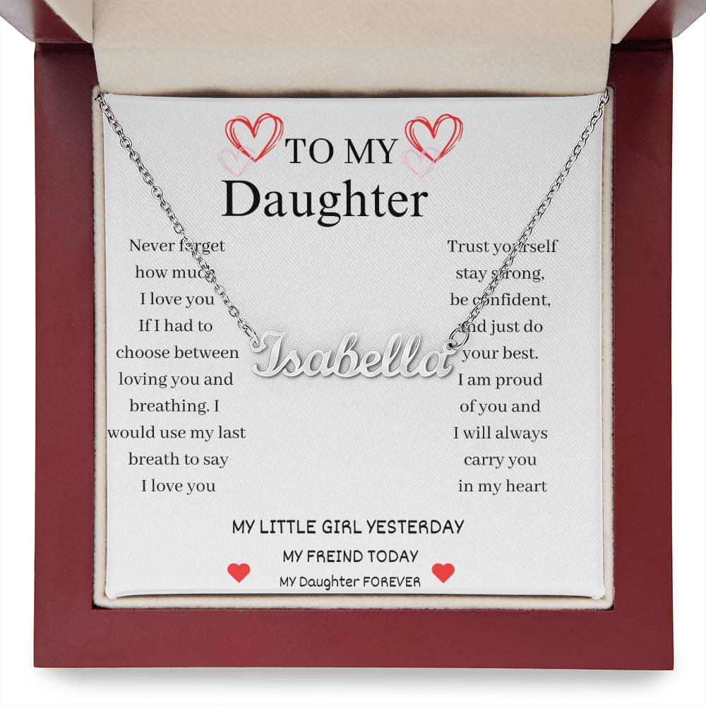 My Little Girl Yesterday Horizontal Necklace