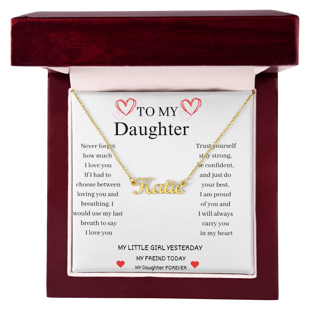 My Little Girl Yesterday Horizontal Necklace