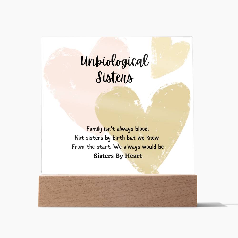 Sisters By Heart Acrylic Plaque