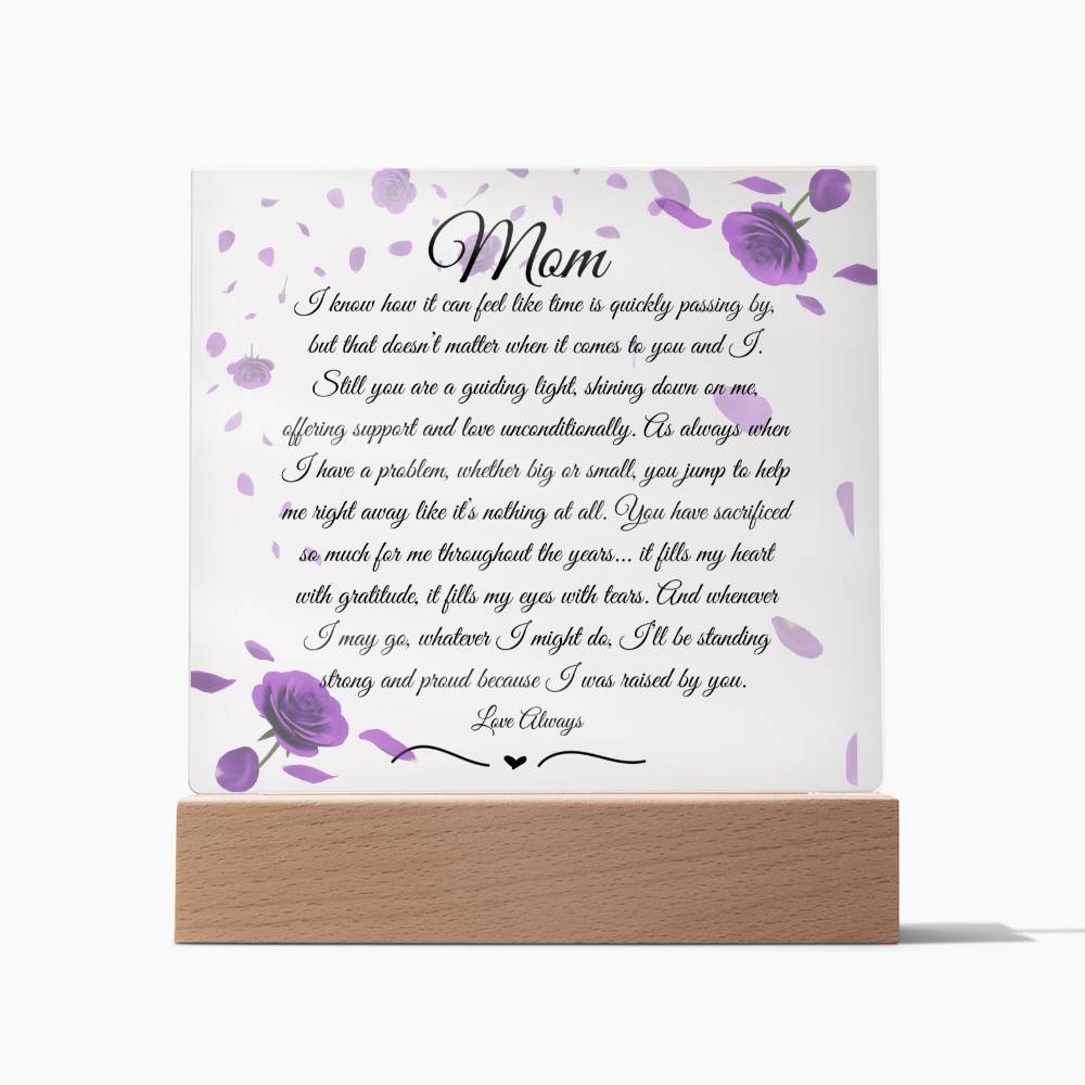 For Mom I was Raise by You Acrylic Plaque