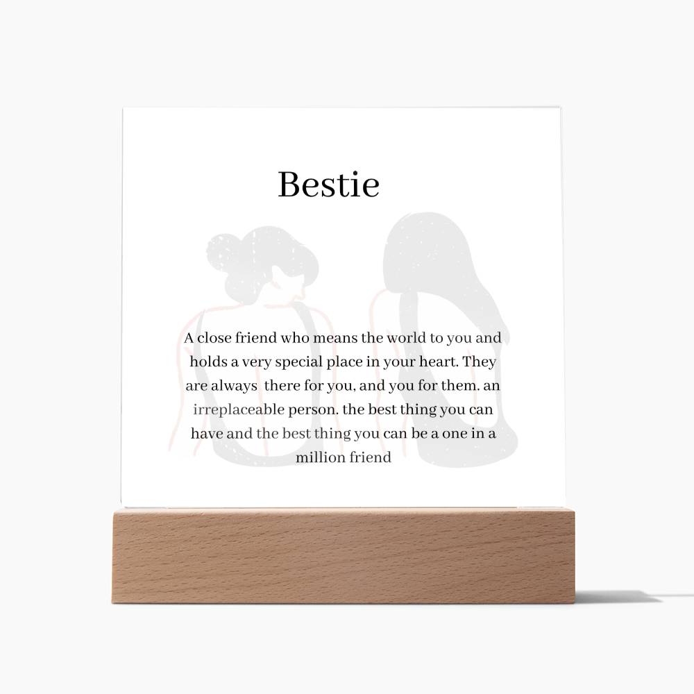 BESTIE-ONE In A Million Friend Acrylic Plaque