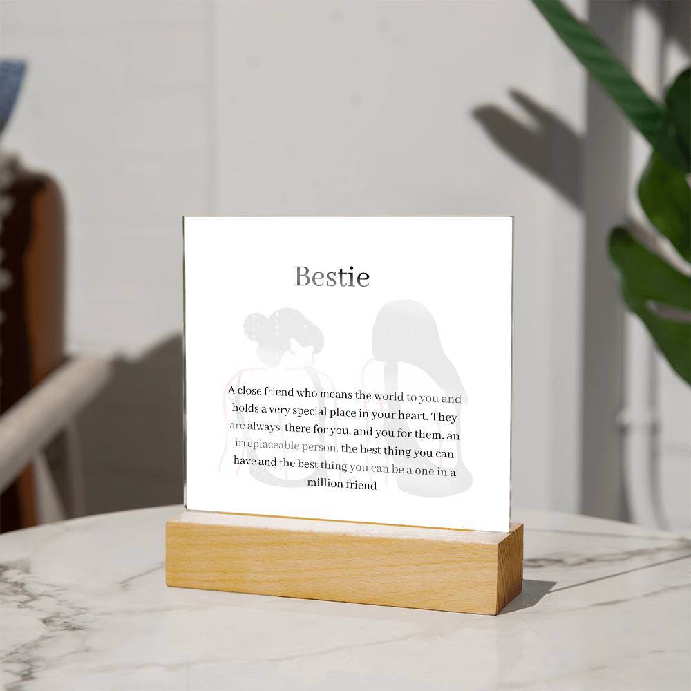 BESTIE-ONE In A Million Friend Acrylic Plaque