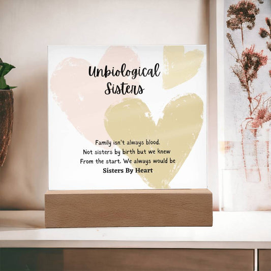 Sisters By Heart Acrylic Plaque