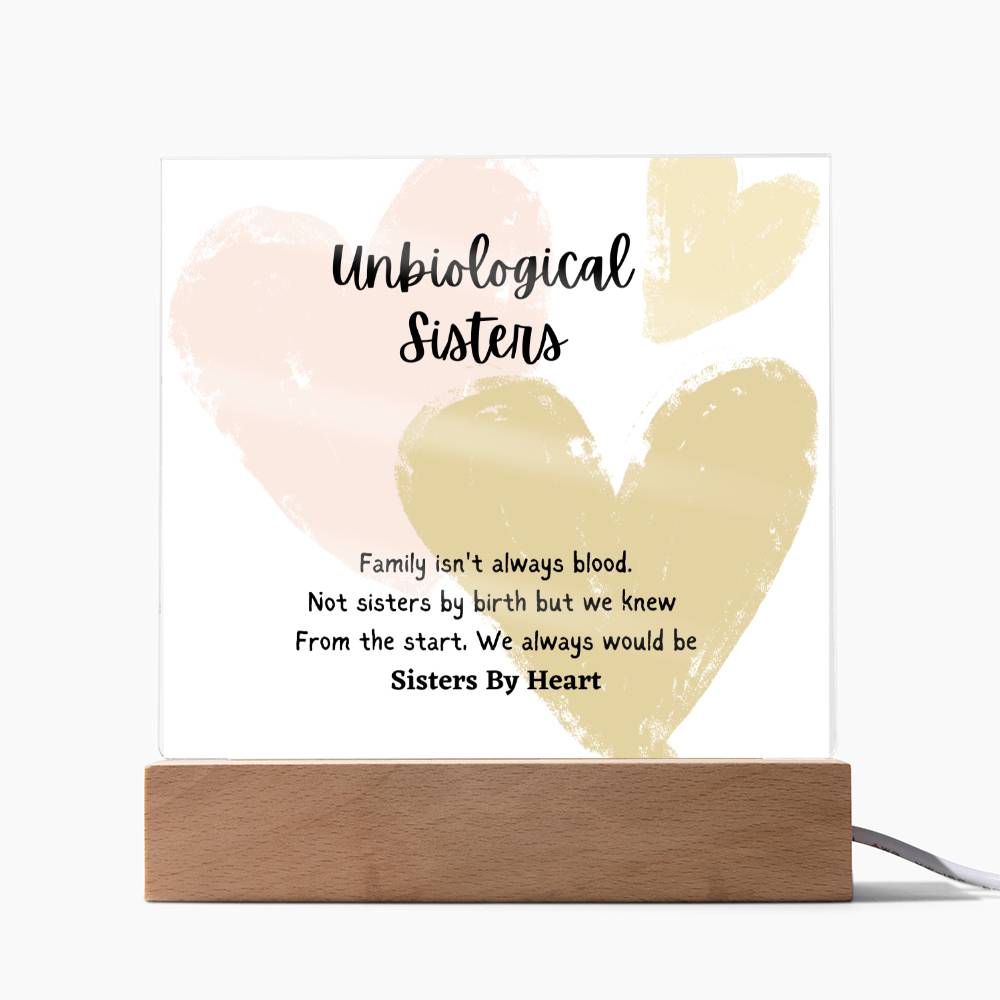 Sisters By Heart Acrylic Plaque