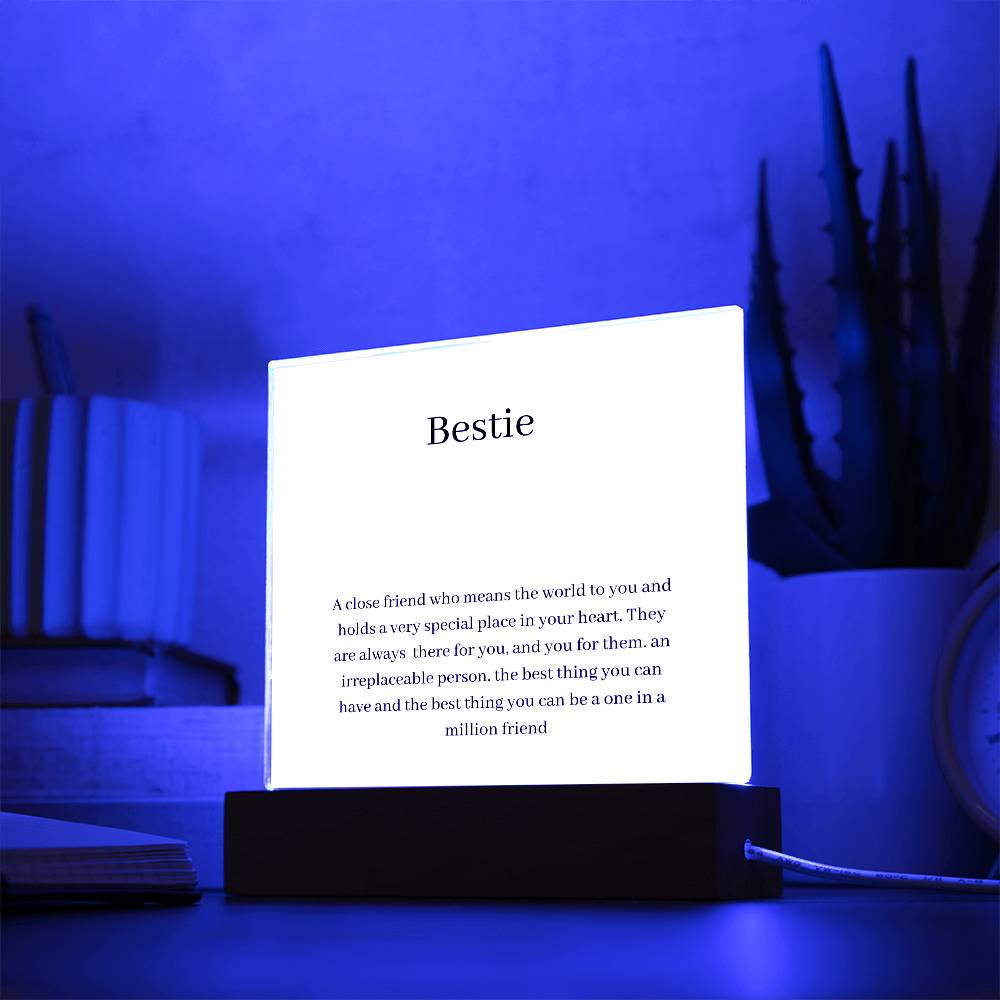 BESTIE-ONE In A Million Friend Acrylic Plaque