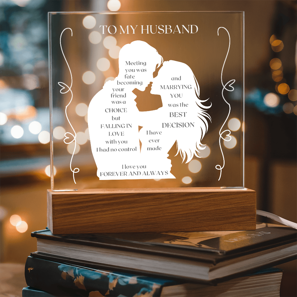 To My Husband - Fate, Love, Forever Acrylic Plaque