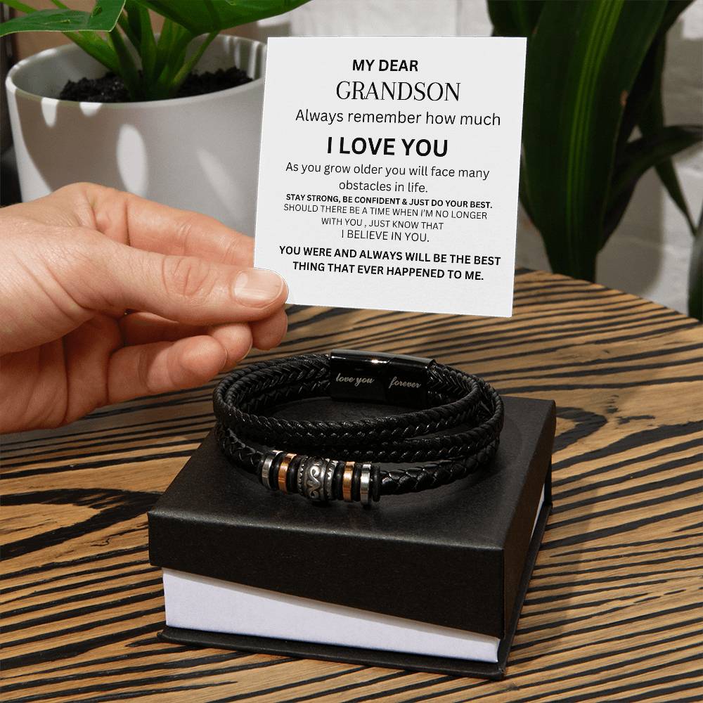 Grandson- You Were the best thing that happened to me Bracelet