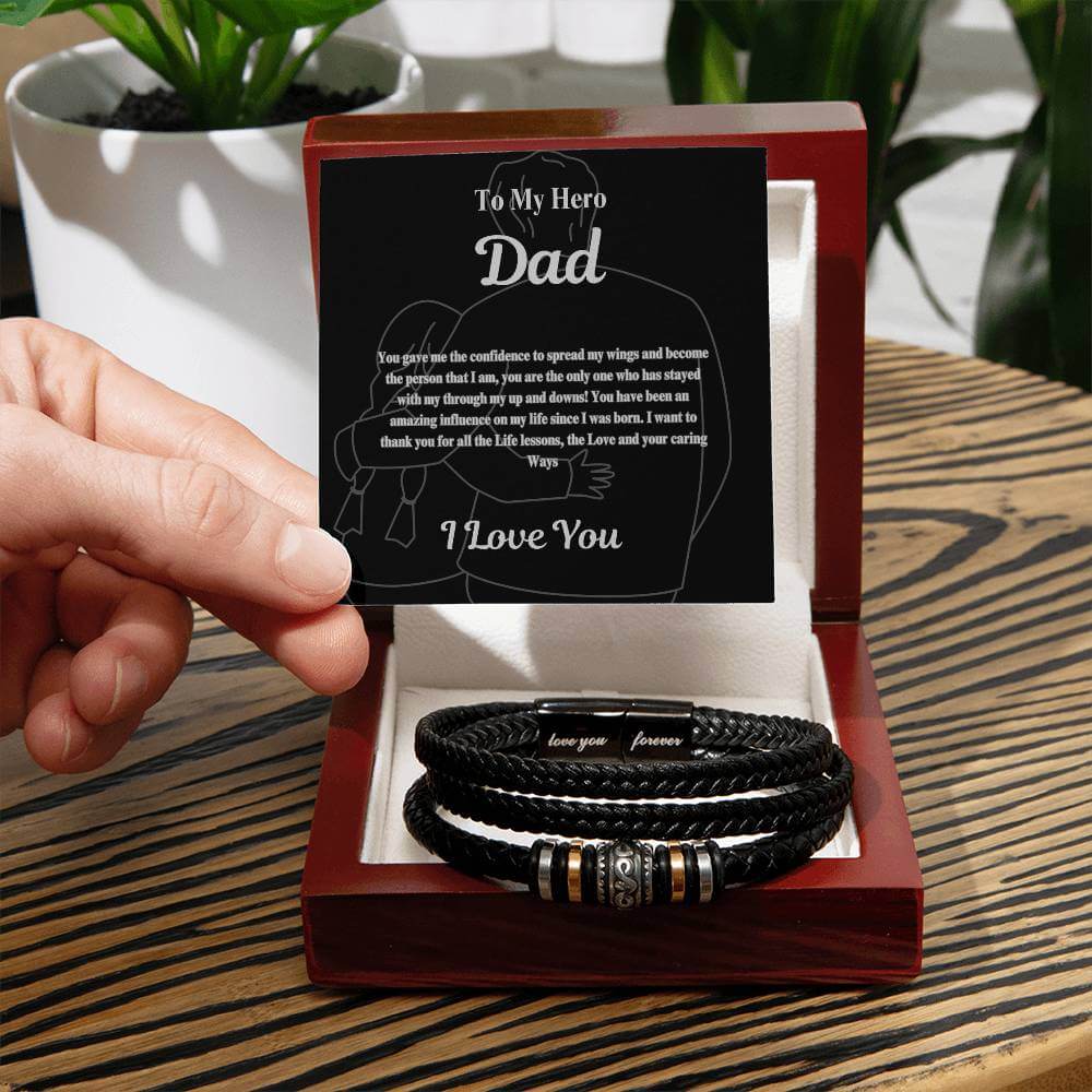 My Hero- Dad- Love You Forever Bracelet