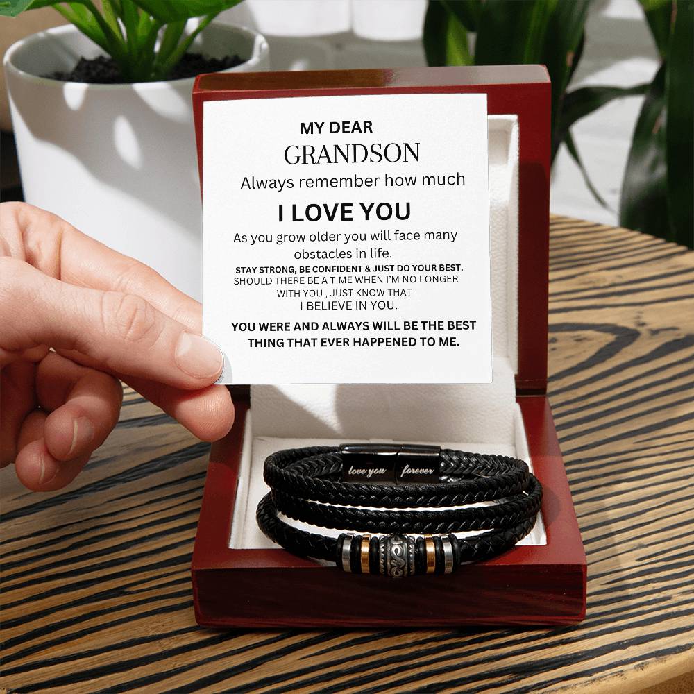 Grandson- You Were the best thing that happened to me Bracelet