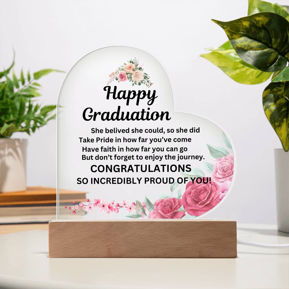 Happy Graduation- So Incredibly Proud of You- Acrylic Plaque