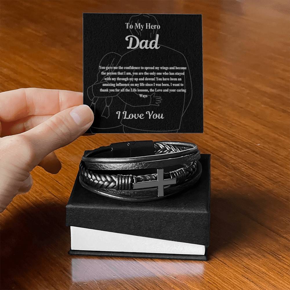 Hero- Dad- Cross Bracelet