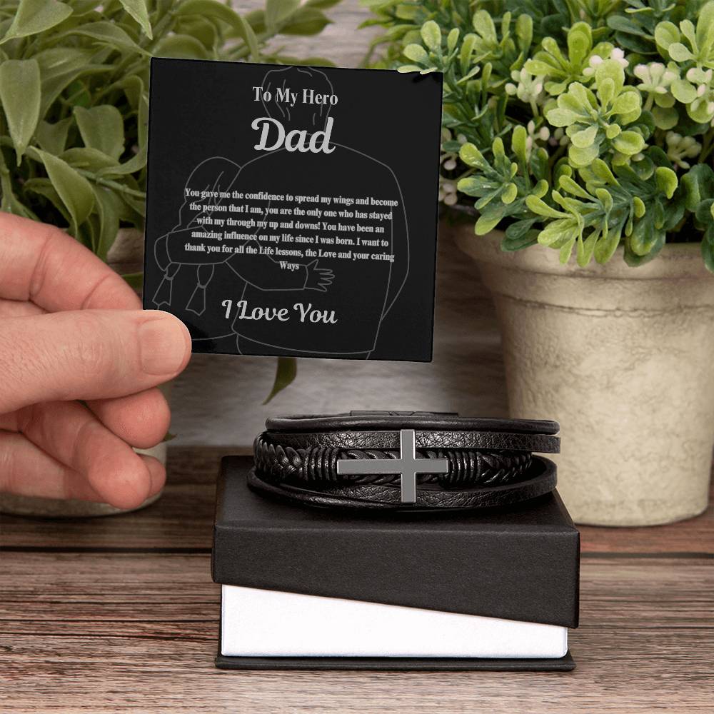 Hero- Dad- Cross Bracelet