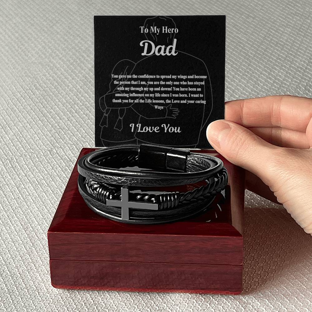 Hero- Dad- Cross Bracelet