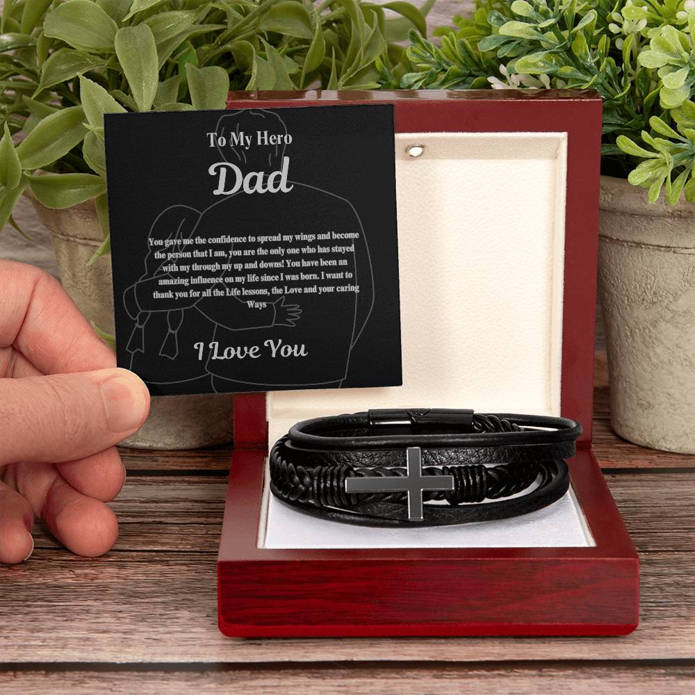 Hero- Dad- Cross Bracelet