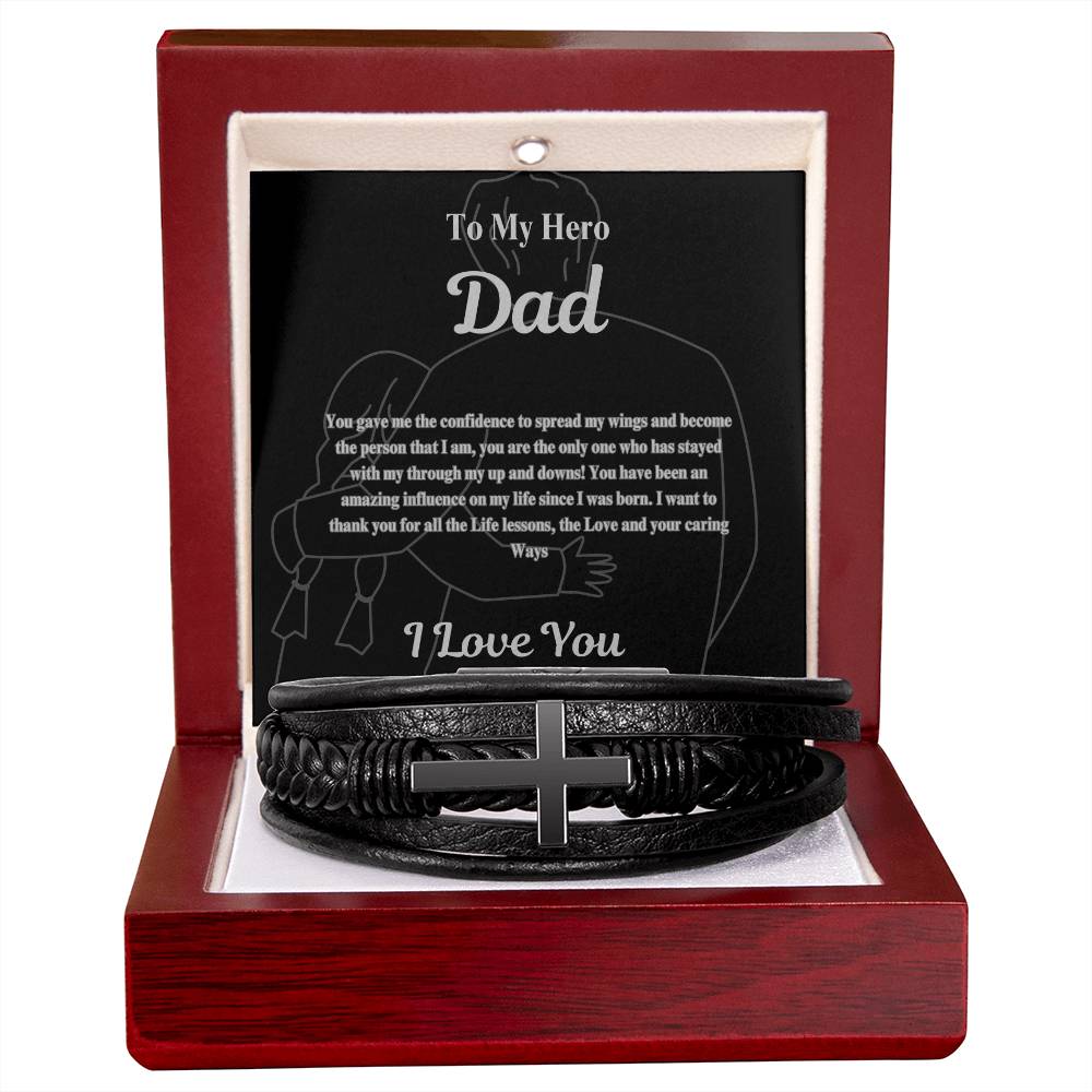 Hero- Dad- Cross Bracelet