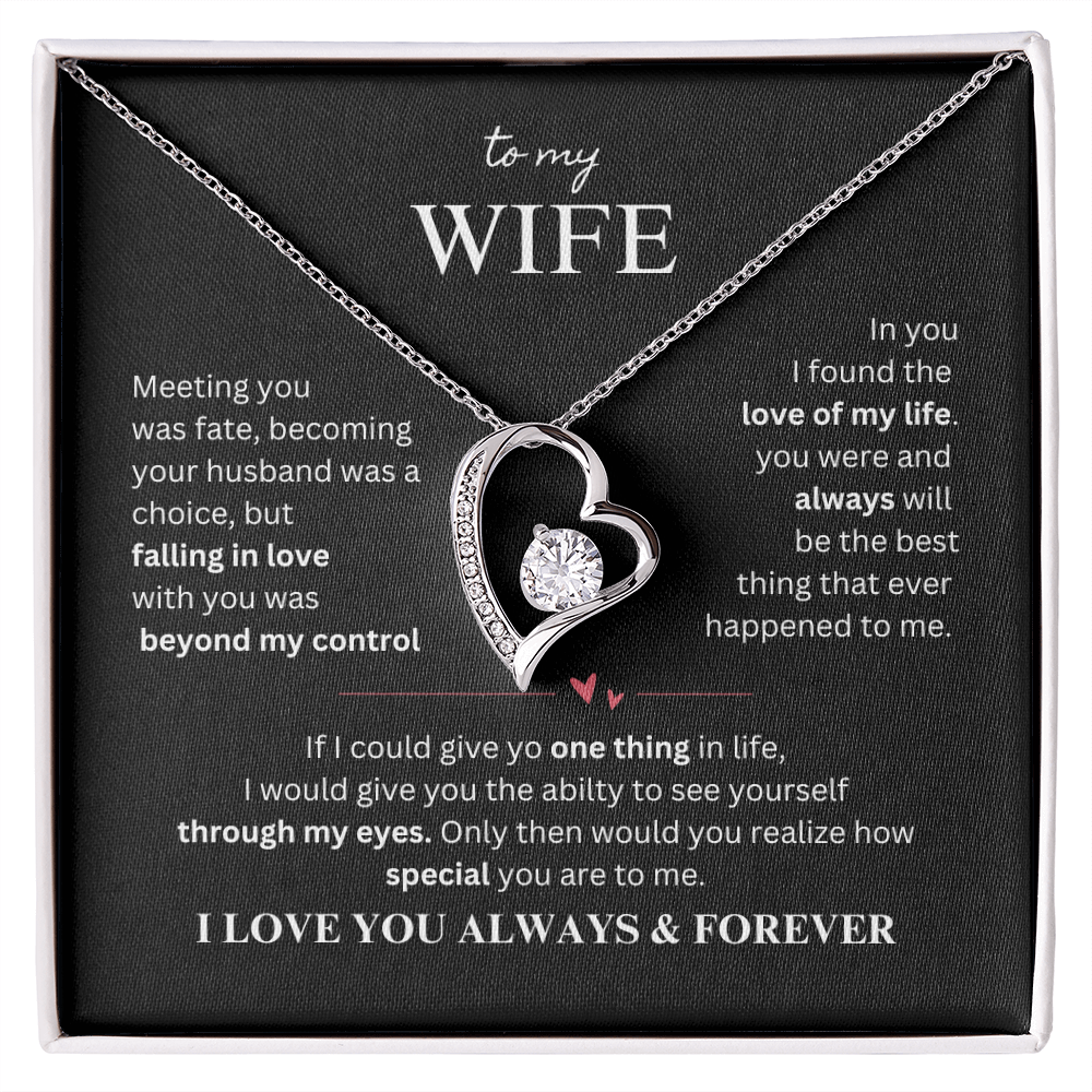 To My Wife - My Fate, My Love Forever Love Necklace
