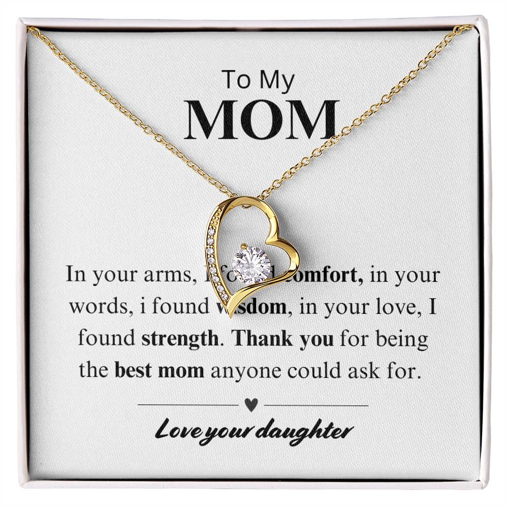 To My Mom - Comfort, Wisdom, Strength Necklace