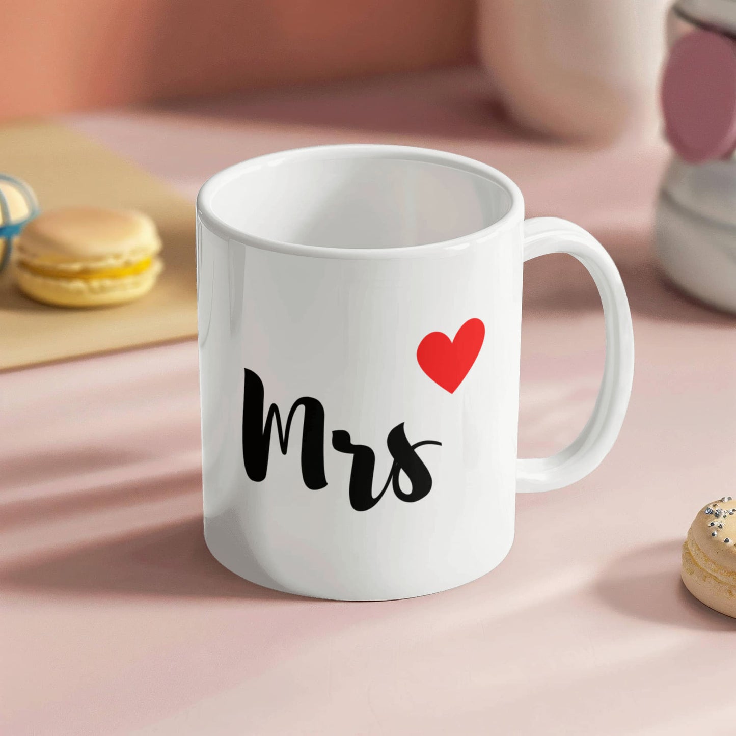 Mrs. Coffee Mug - Elegant Ceramic Mug for Brides & Wives