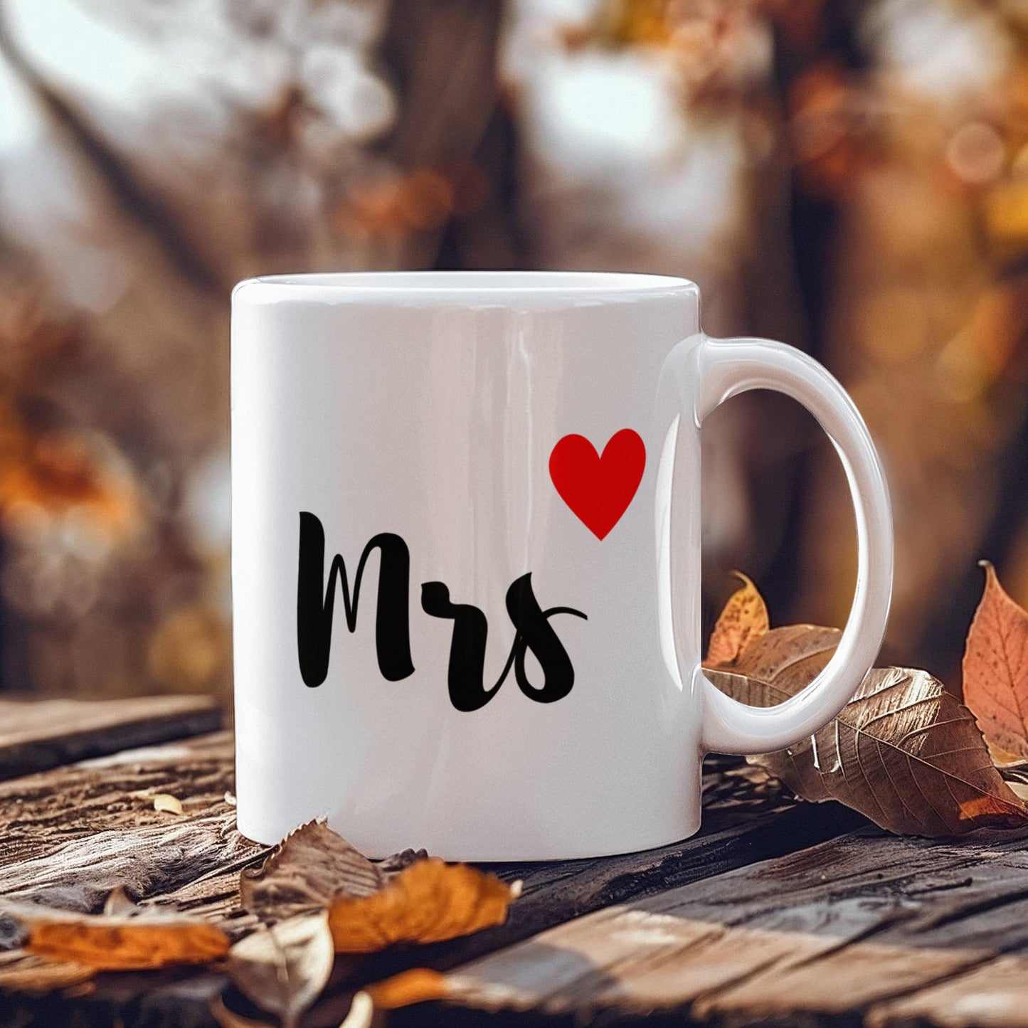 Mrs. Coffee Mug - Elegant Ceramic Mug for Brides & Wives