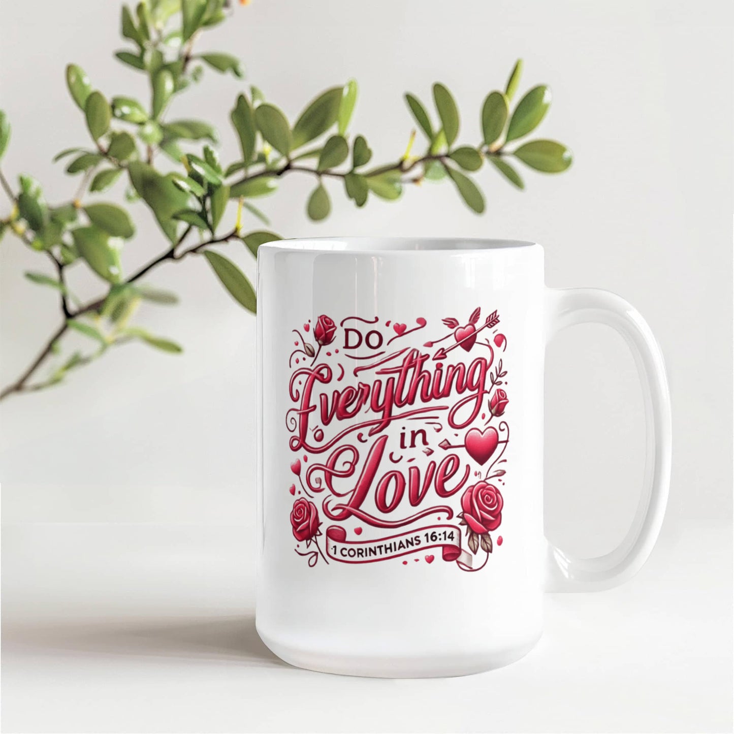Do Everything in Love Mug – Inspirational Coffee Cup