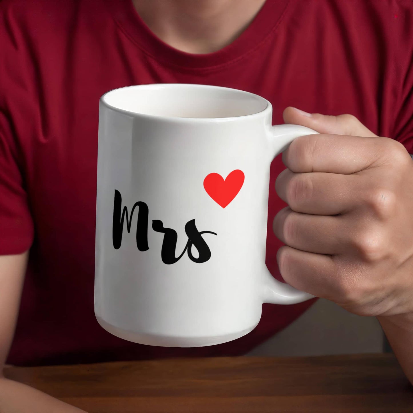 Mrs. Coffee Mug - Elegant Ceramic Mug for Brides & Wives