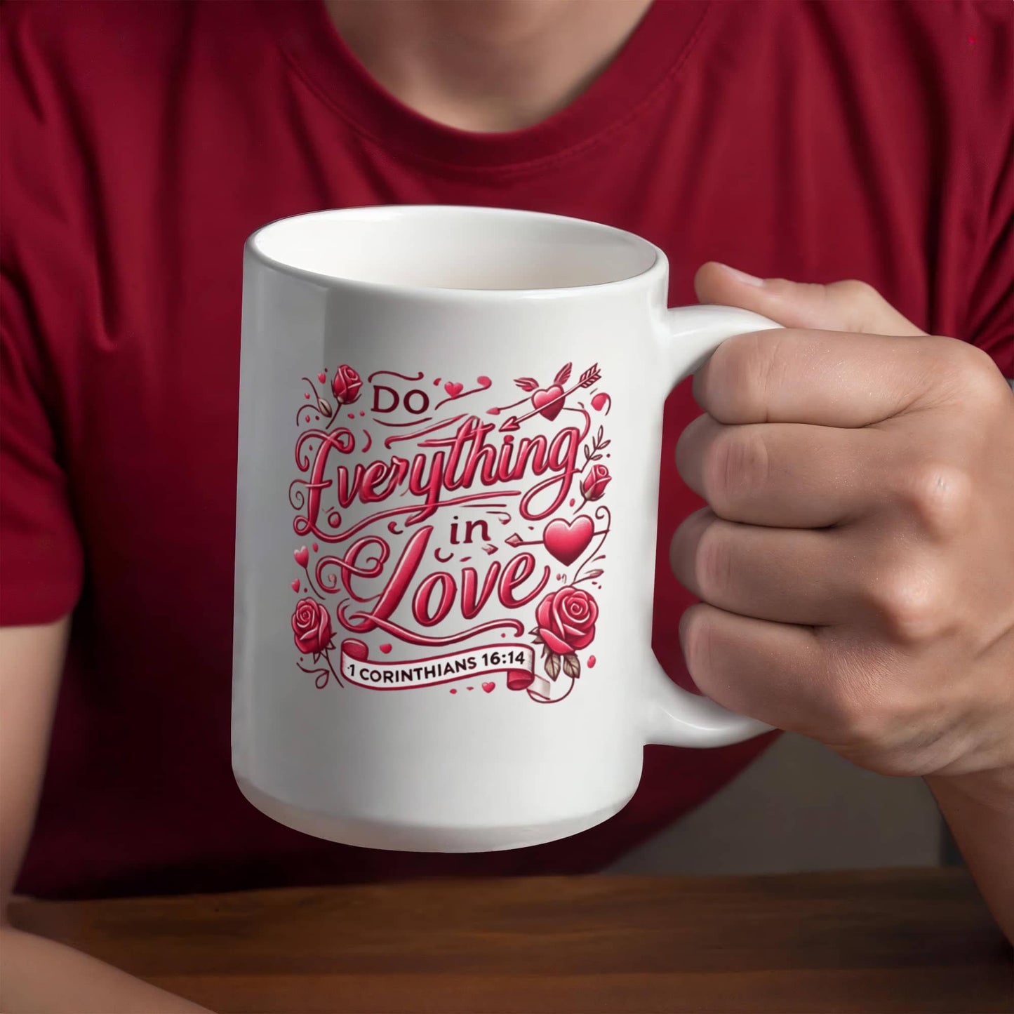 Do Everything in Love Mug – Inspirational Coffee Cup
