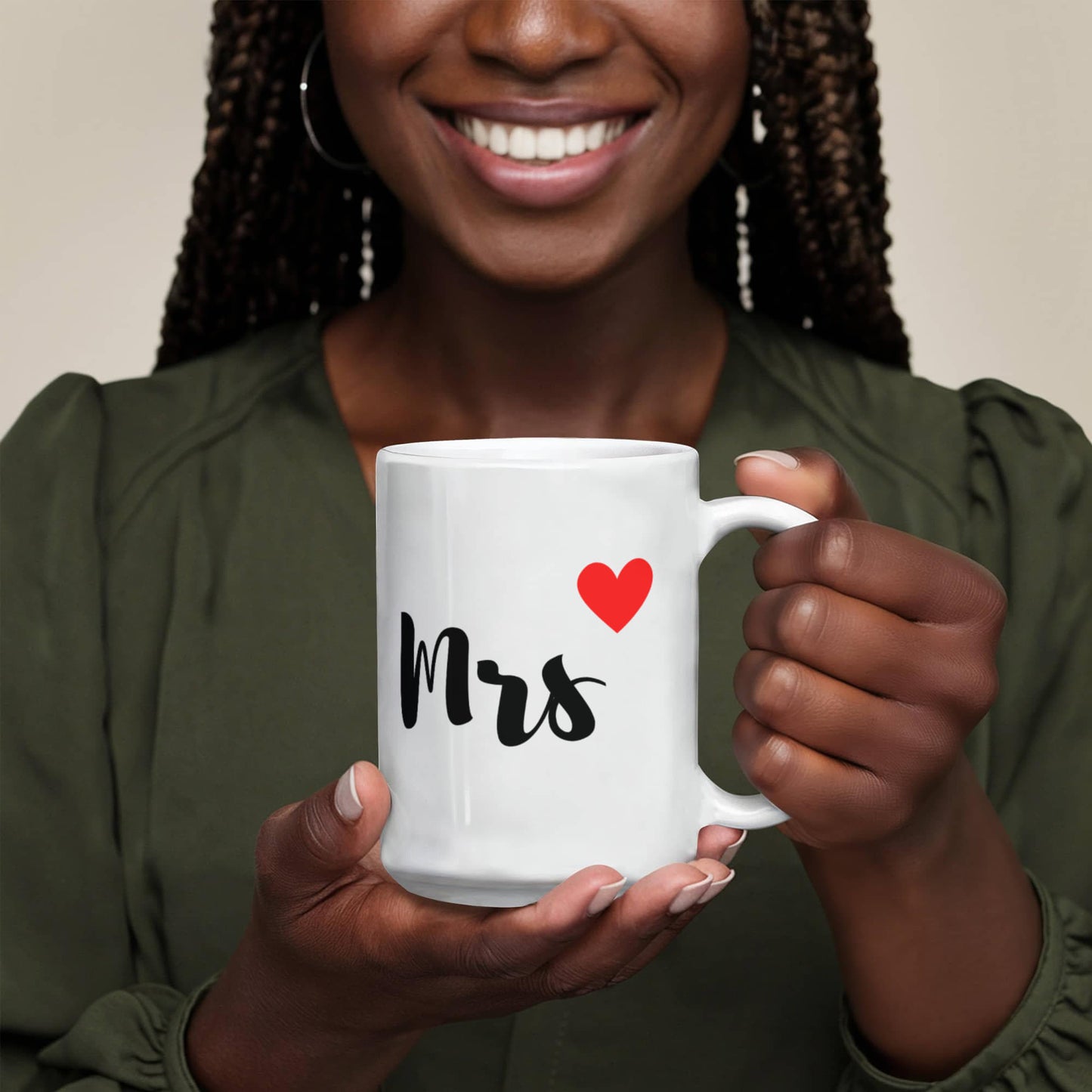 Mrs. Coffee Mug - Elegant Ceramic Mug for Brides & Wives