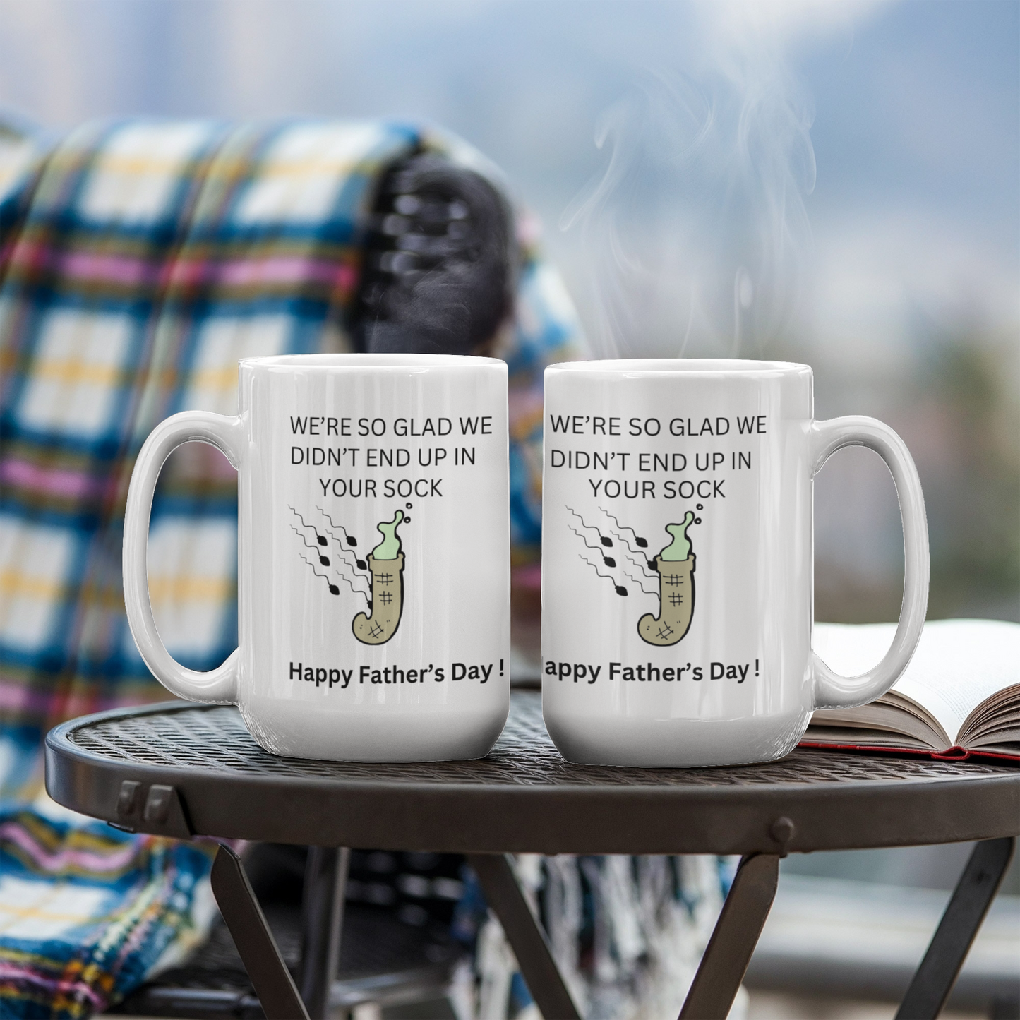 Dad, We're So Glad We Didn't End Up in Your Sock – Funny Father's Day Mug