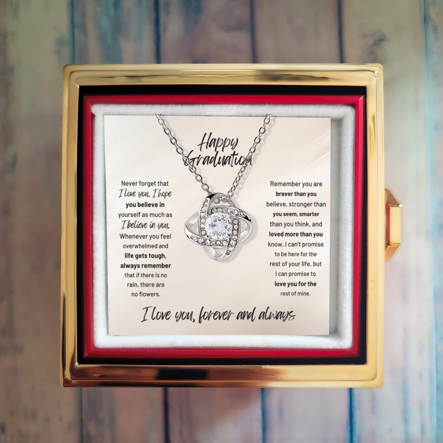 Forever Proud Graduation Message Gift – Inspirational Keepsake for Graduate