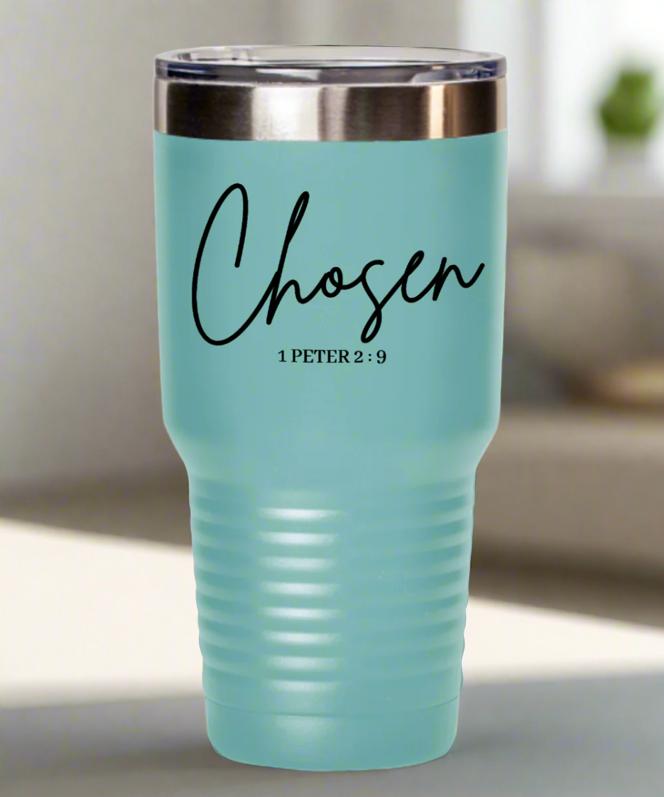 "Chosen" Travel Mug - Faith-Inspired Stainless Steel Insulated Tumbler