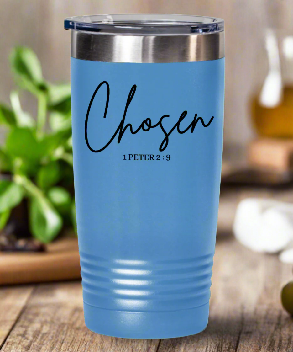 "Chosen" Travel Mug - Faith-Inspired Stainless Steel Insulated Tumbler