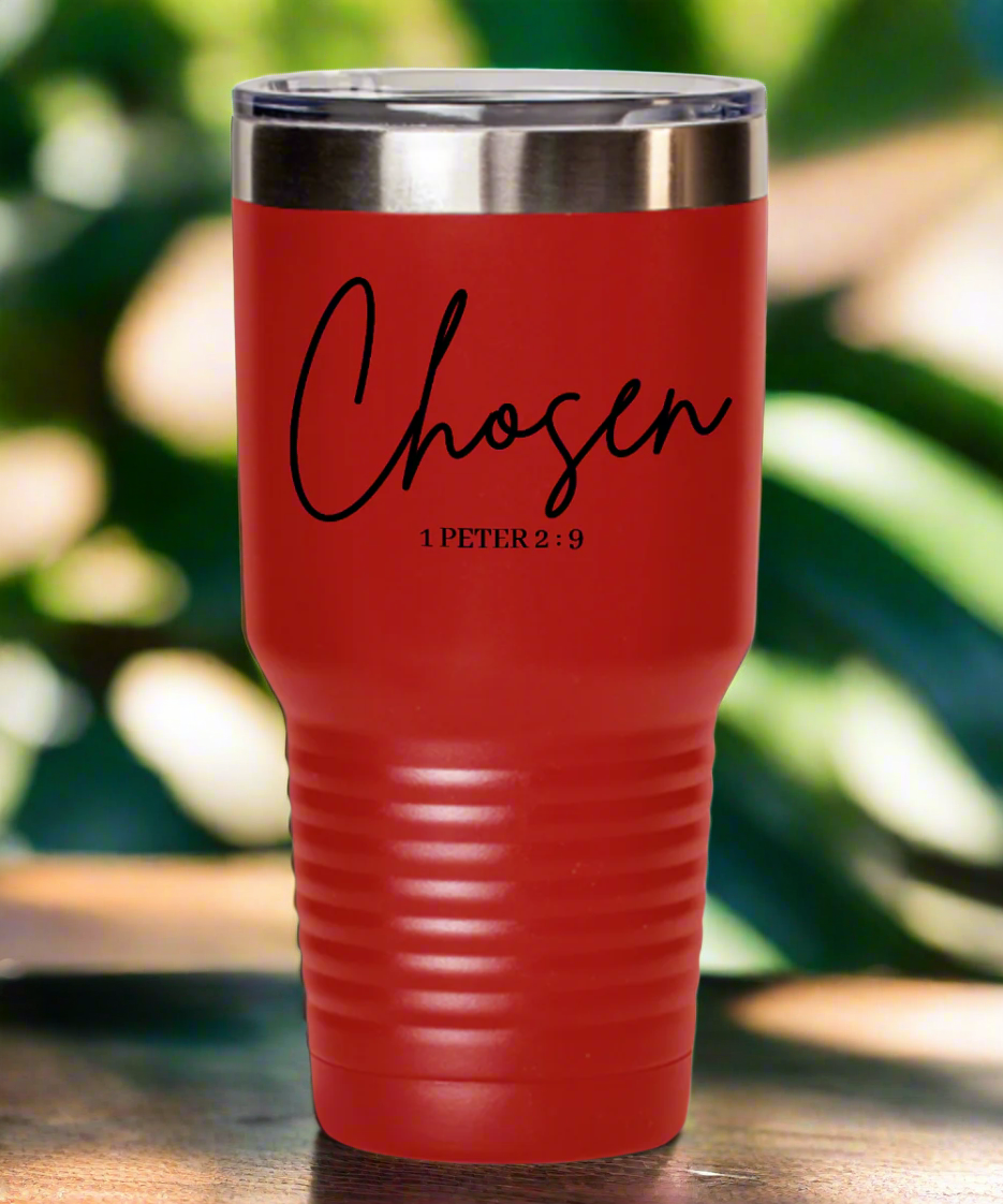 "Chosen" Travel Mug - Faith-Inspired Stainless Steel Insulated Tumbler