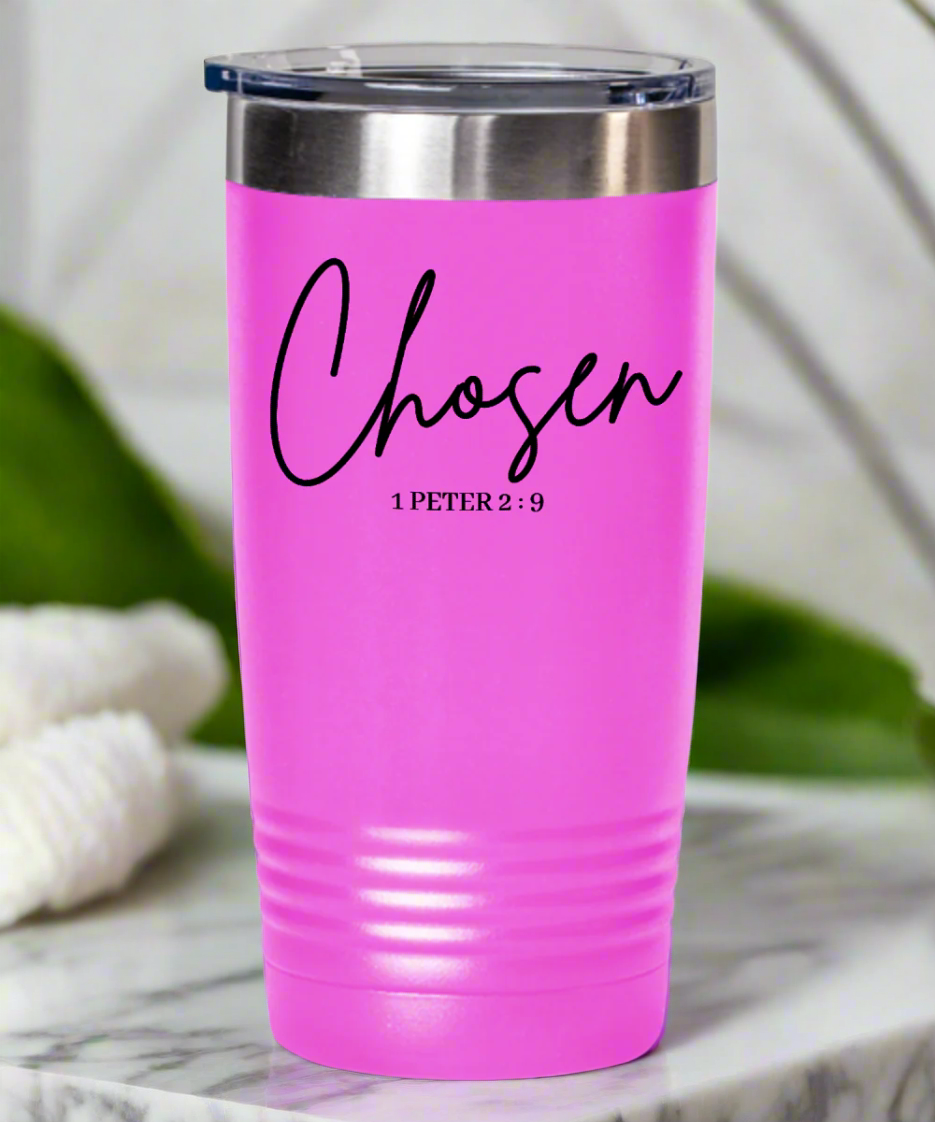 "Chosen" Travel Mug - Faith-Inspired Stainless Steel Insulated Tumbler