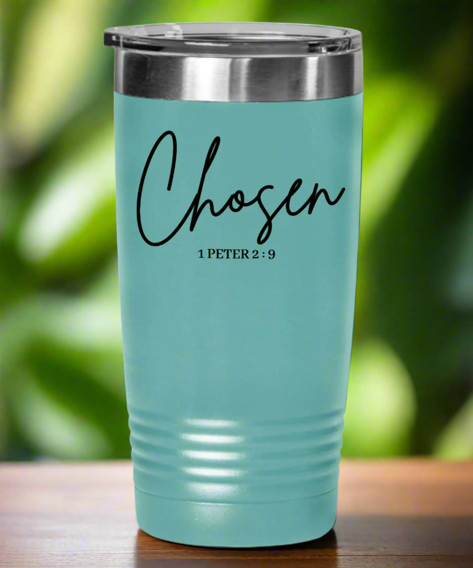 "Chosen" Travel Mug - Faith-Inspired Stainless Steel Insulated Tumbler