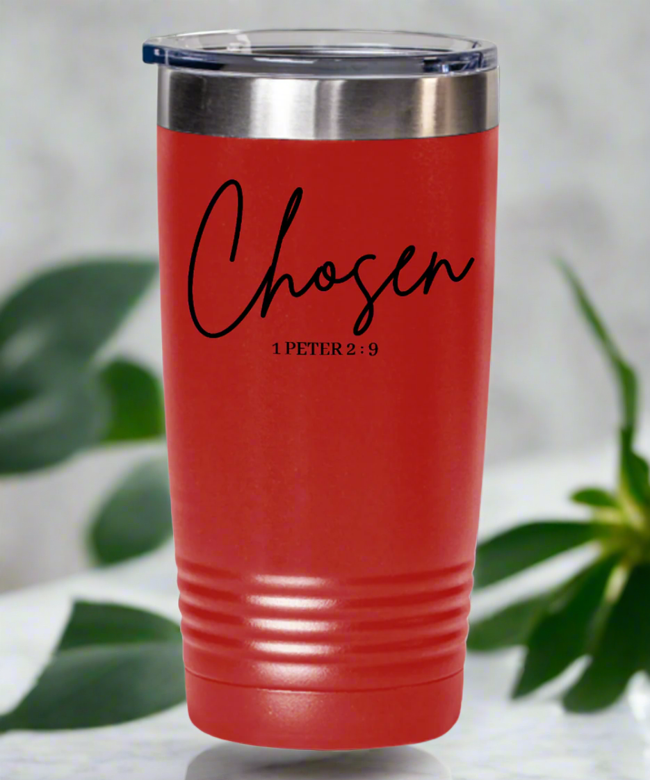 "Chosen" Travel Mug - Faith-Inspired Stainless Steel Insulated Tumbler