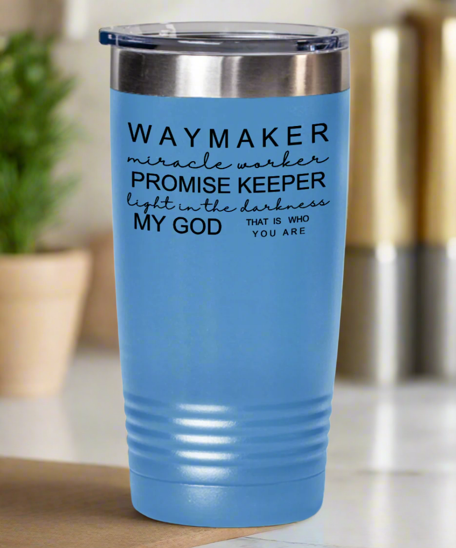 "Waymaker" Travel Mug - Faith-Inspired Insulated Tumbler for On-the-Go Inspiration
