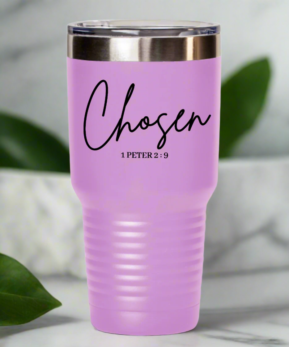 "Chosen" Travel Mug - Faith-Inspired Stainless Steel Insulated Tumbler