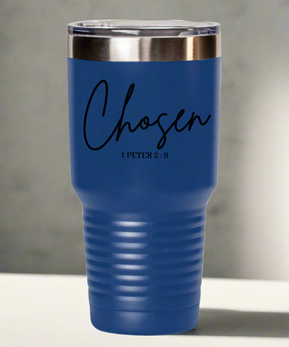 "Chosen" Travel Mug - Faith-Inspired Stainless Steel Insulated Tumbler