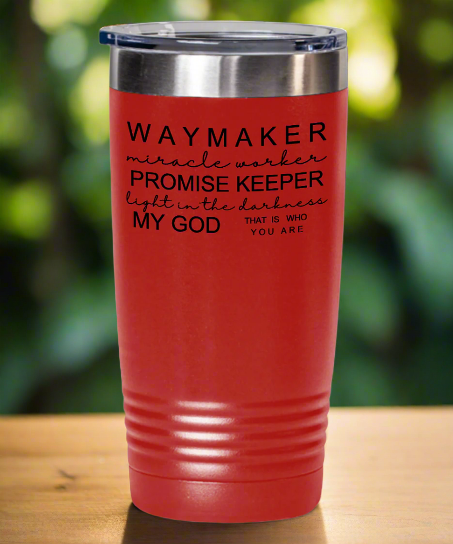 "Waymaker" Travel Mug - Faith-Inspired Insulated Tumbler for On-the-Go Inspiration