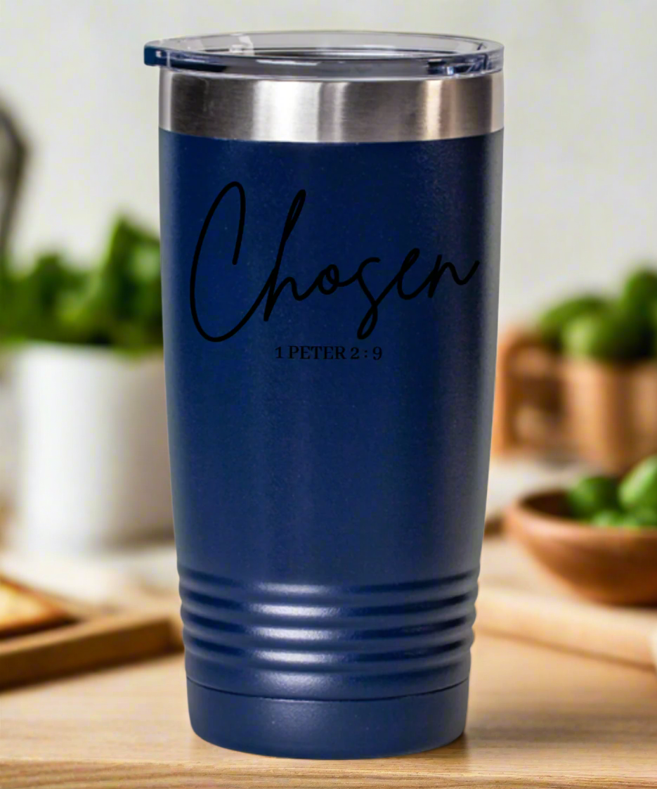 "Chosen" Travel Mug - Faith-Inspired Stainless Steel Insulated Tumbler