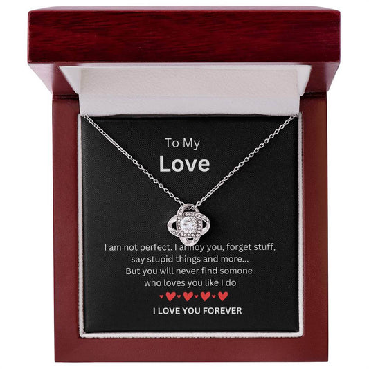 My Love Unbreakable Love Knot Necklace
