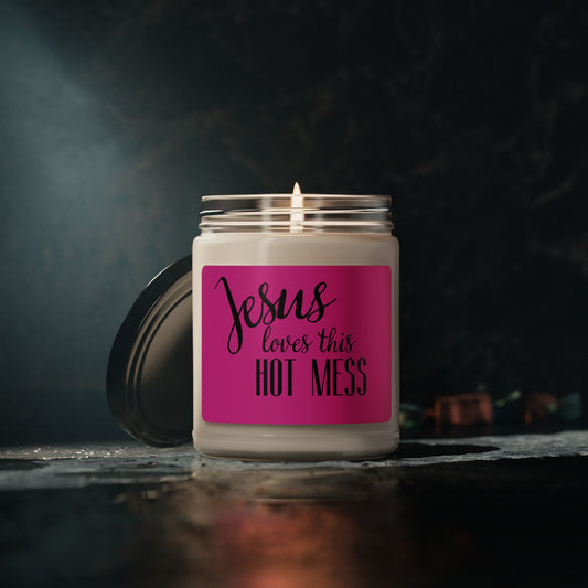 Jesus Love's This Hot Mess Scented Soy Candle, 9oz