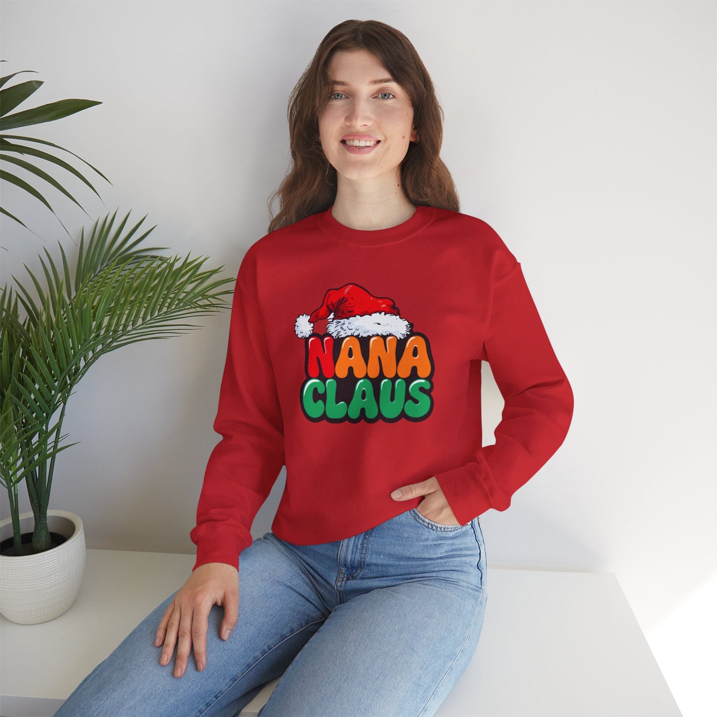 Nana Claus Christmas Crewneck Sweatshirt | Unisex Heavy Blend™