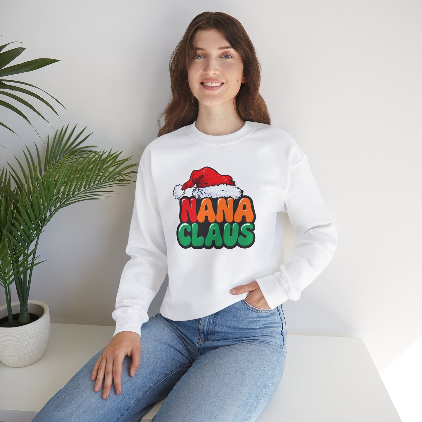 Nana Claus Christmas Crewneck Sweatshirt | Unisex Heavy Blend™