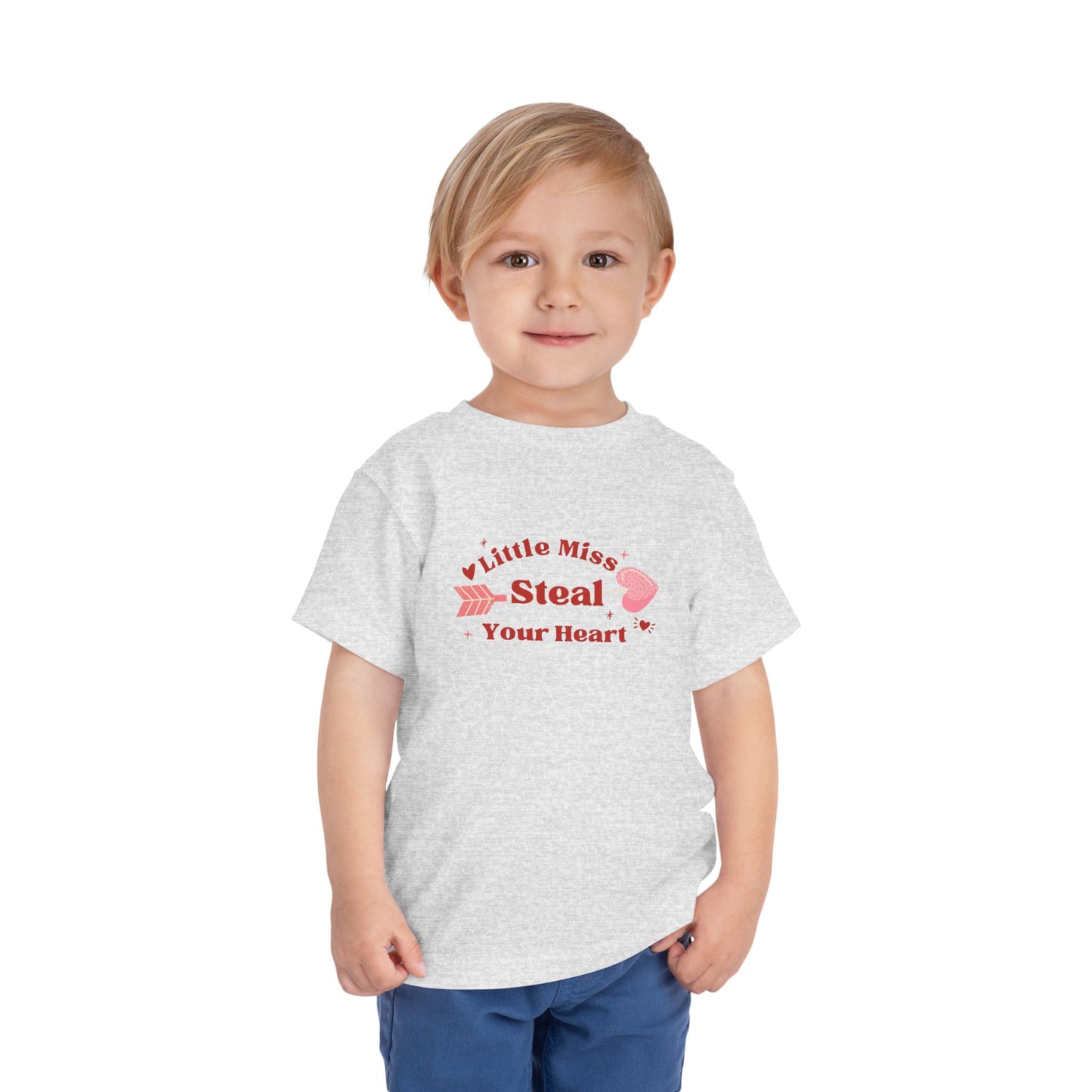 Little Miss Steal Your Heart Toddler Tee - Cute Valentine's Day Gift