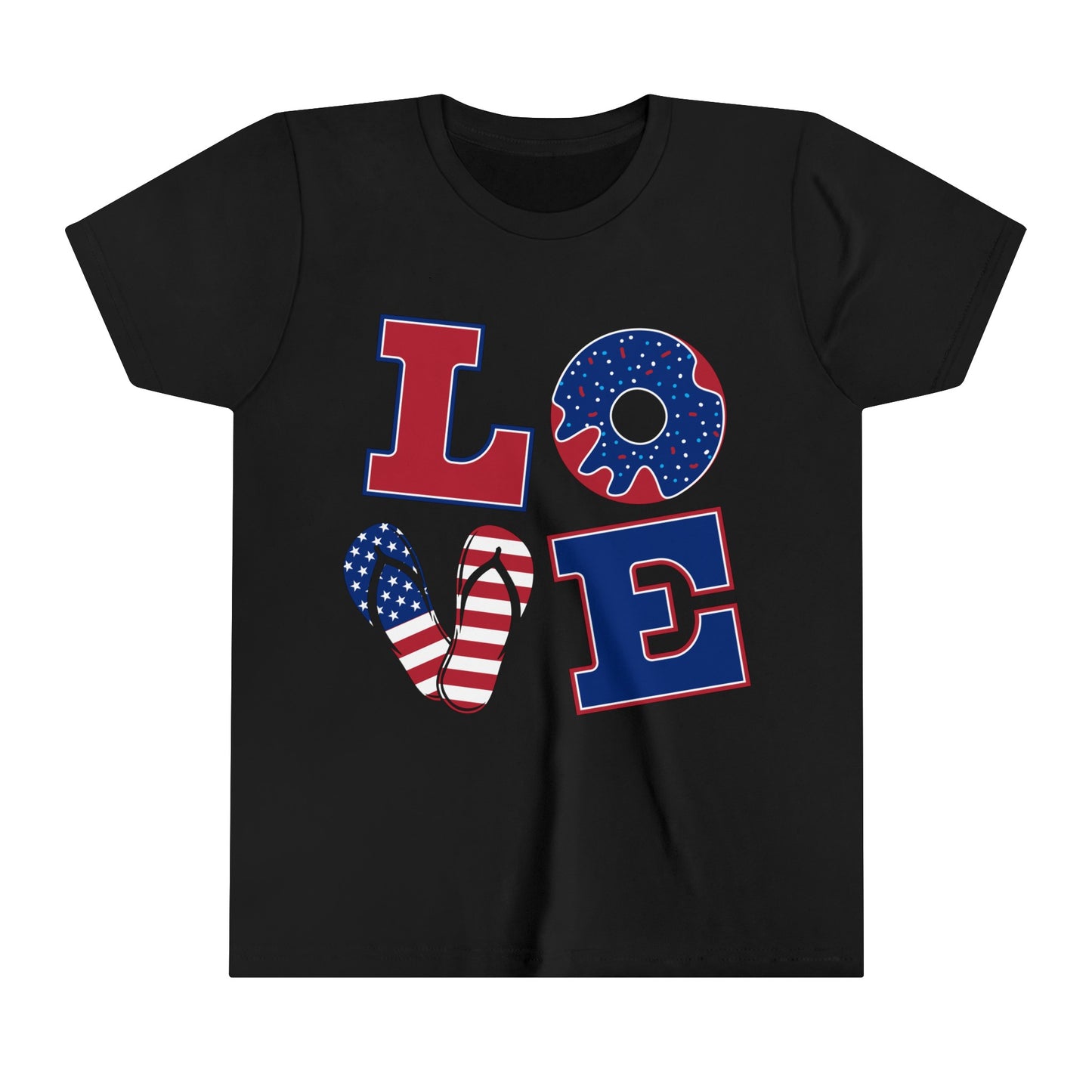 Love RED White and Blue Youth Short Sleeve Tee