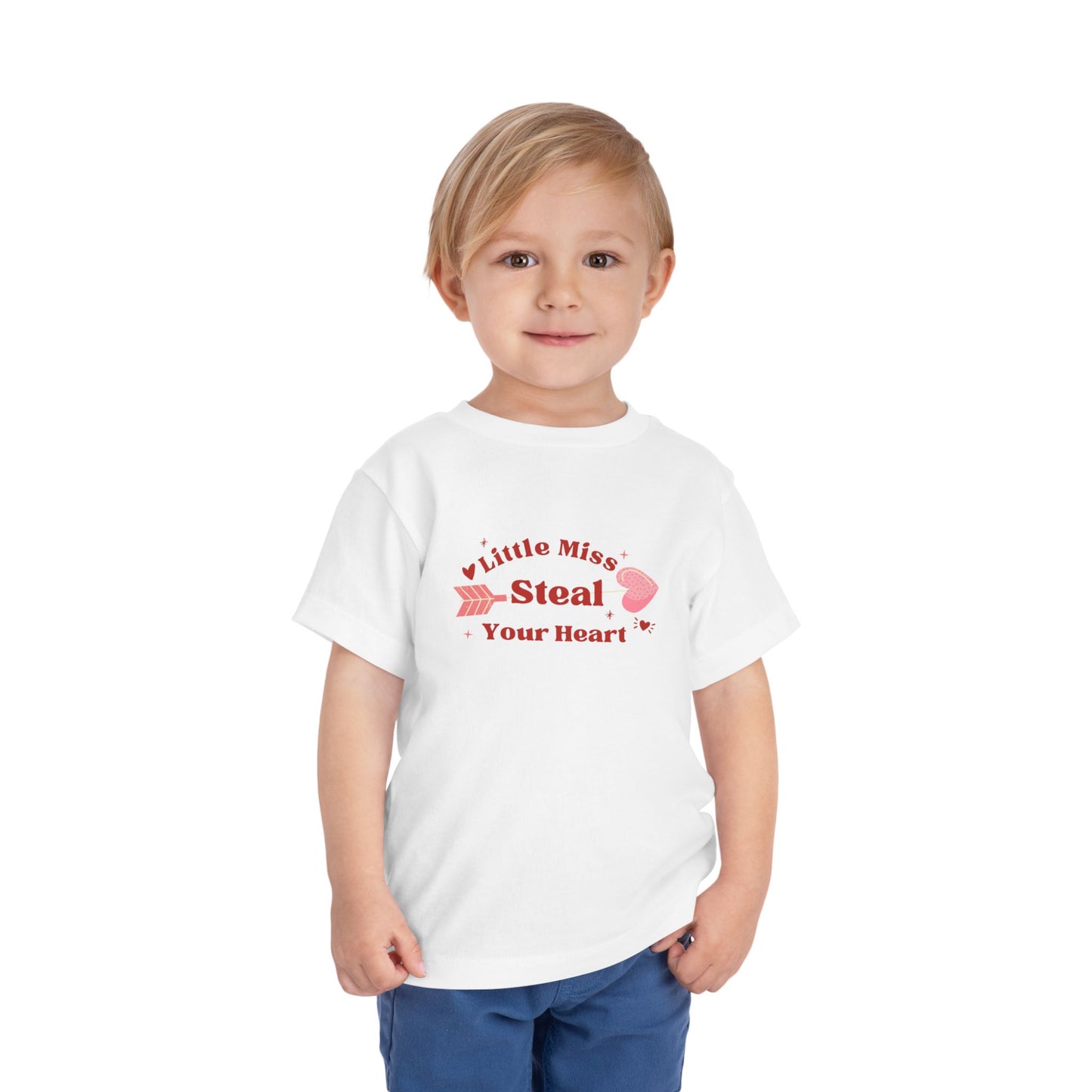 Little Miss Steal Your Heart Toddler Tee - Cute Valentine's Day Gift